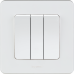 Выключатель трехклавишный Legrand Inspiria для скрытого монтажа, цвет "Белый", увеличенный номинальный ток 20 А, напряжение ~250В., 673640