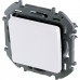 Переключатель кнопочный одноклавишный Legrand Inspiria для скрытого монтажа, цвет "Белый", номинальный ток 6 А, напряжение ~250В, 673690