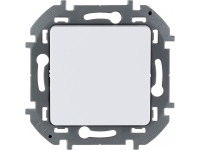 Переключатель кнопочный одноклавишный Legrand Inspiria для скрытого монтажа, цвет "Белый", номинальный ток 6 А, напряжение ~250В