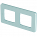 Рамка декоративная универсальная Legrand Inspiria, 2 поста, для горизонтальной или вертикальной установки, цвет "Мятный", 673945