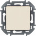 Переключатель кнопочный одноклавишный Legrand Inspiria для скрытого монтажа, цвет "Слоновая кость", номинальный ток 6 А, напряжение ~250В, 673691