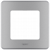 Рамка декоративная универсальная Legrand Inspiria, 1 пост, для горизонтальной или вертикальной установки, цвет "Алюминий", 673932
