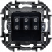 Выключатель трехклавишный Legrand Inspiria для скрытого монтажа, цвет "Алюминий", увеличенный номинальный ток 20 А, напряжение ~250В., 673642