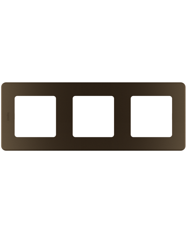 Рамка декоративная универсальная Legrand Inspiria, 3 поста, для горизонтальной или вертикальной установки, цвет "Бронза", 673959