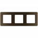 Рамка декоративная универсальная Legrand Inspiria, 3 поста, для горизонтальной или вертикальной установки, цвет "Бронза", 673959