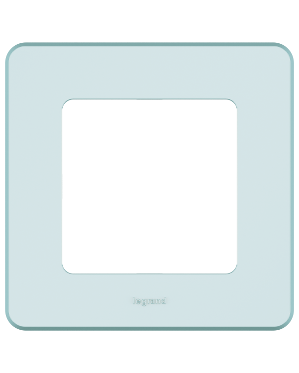 Рамка декоративная универсальная Legrand Inspiria, 1 пост, для горизонтальной или вертикальной установки, цвет "Мятный", 673935