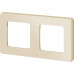 Рамка декоративная универсальная Legrand Inspiria, 2 поста, для горизонтальной или вертикальной установки, цвет "Слоновая кость", 673941