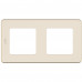Рамка декоративная универсальная Legrand Inspiria, 2 поста, для горизонтальной или вертикальной установки, цвет "Слоновая кость", 673941