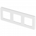 Рамка декоративная универсальная Legrand Inspiria, 3 поста, для горизонтальной или вертикальной установки, цвет "Белый", 673950
