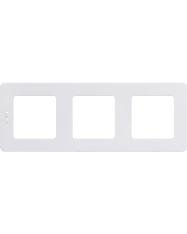 Рамка декоративная универсальная Legrand Inspiria, 3 поста, для горизонтальной или вертикальной установки, цвет "Белый", 673950