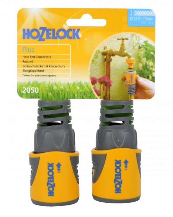 2050P HoZelock Коннектор HoZelock 2050 для концов шлангов Plus (12,5 мм и 15 мм) (упаковка - 2шт.)