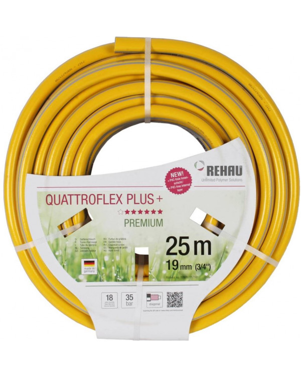 10976771700 Rehau Шланг садовый 19мм 3/4" 25м QUATTROFLEX PLUS (27)