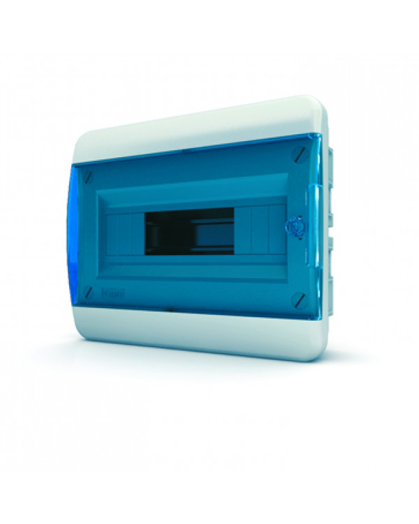 Щит встраиваемый 12 мод. IP41, прозрачная синяя дверца BVS 40-12-1, 01-02-024