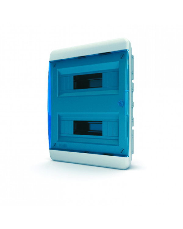 Щит встраиваемый 24 мод. IP41, прозрачная синяя дверца BVS 40-24-1, 01-02-044