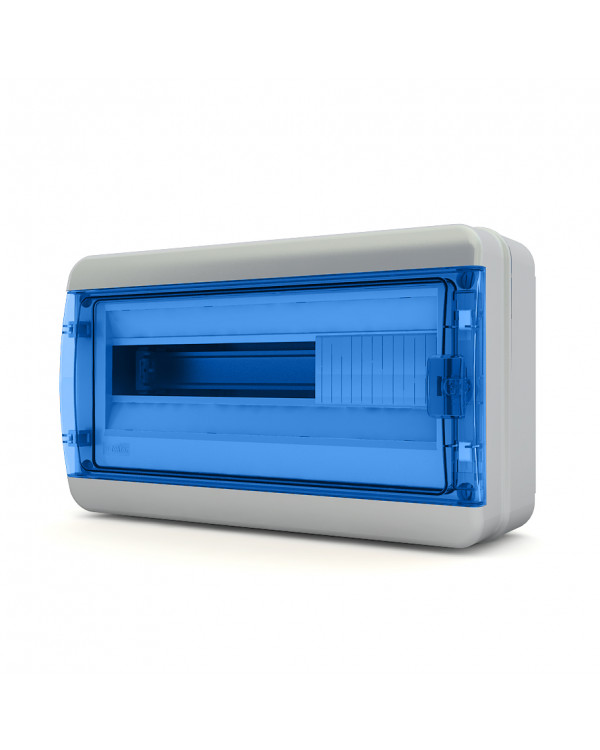 Щит навесной 18 мод. IP65, прозрачная синяя дверца BNS 65-18-1, 01-03-004