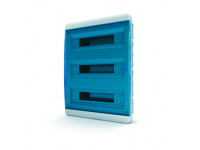 Щит встраиваемый 54 мод. IP41, прозрачная синяя дверца BVS 40-54-1
