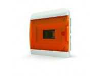 Щит встраиваемый 8 мод. IP41, прозрачная оранжевая дверца BVO 40-08-1