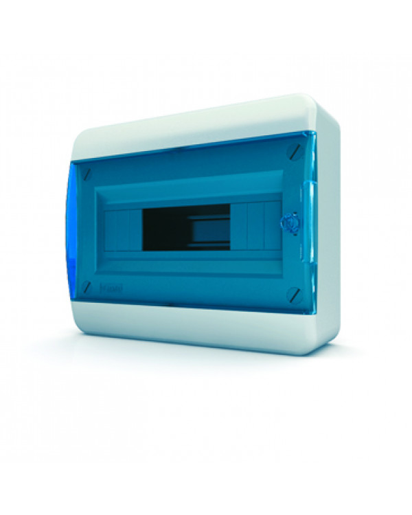 Щит навесной 12 мод. IP41, прозрачная синяя дверца BNS 40-12-1, 01-01-024
