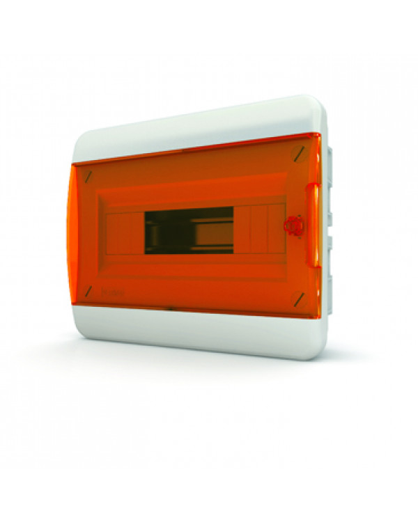 Щит встраиваемый 12 мод. IP41, прозрачная оранжевая дверца BVO 40-12-1, 01-02-023