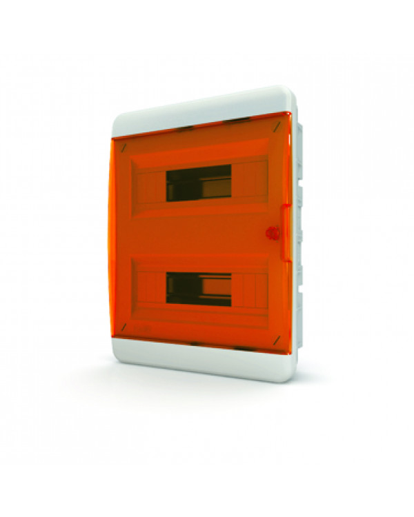 Щит встраиваемый 24 мод. IP41, прозрачная оранжевая дверца BVO 40-24-1, 01-02-043