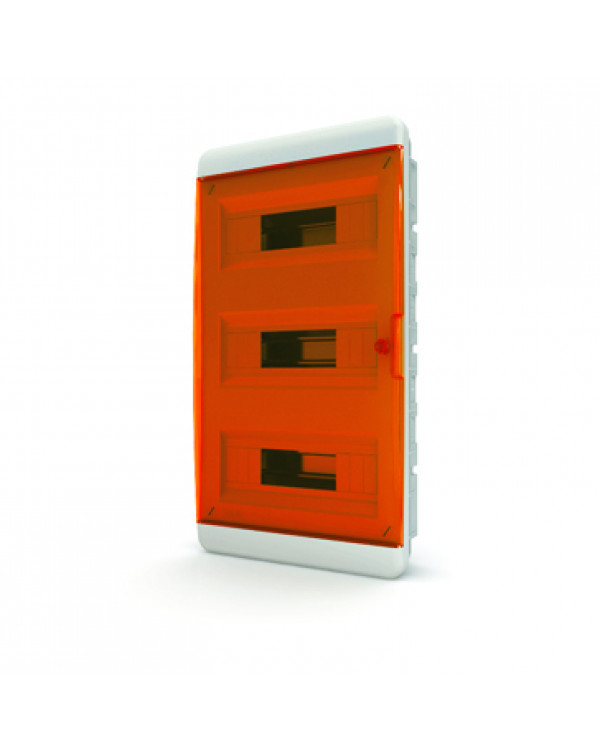 Щит встраиваемый 36 мод. IP41, прозрачная оранжевая дверца BVO 40-36-1, 01-02-063