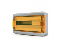 Щит навесной 18 мод. IP65, прозрачная оранжевая дверца BNO 65-18-1