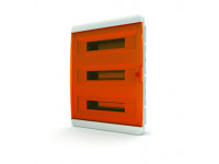 Щит встраиваемый 54 мод. IP41, прозрачная оранжевая дверца BVO 40-54-1