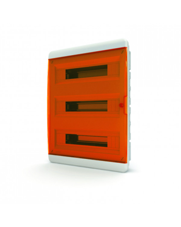 Щит встраиваемый 54 мод. IP41, прозрачная оранжевая дверца BVO 40-54-1, 01-02-083