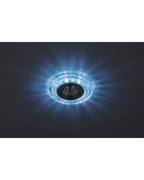 DK LD3 SL/WH+BL Светильник ЭРА декор cо светодиодной подсветкой( белый+голубой), прозрачный (50/1400, DK LD3 SL/WH+BL