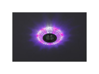DK LD2 SL/WH+PU Светильник ЭРА декор cо светодиодной подсветкой( белый+фиолетовый), прозрачный (50/1
