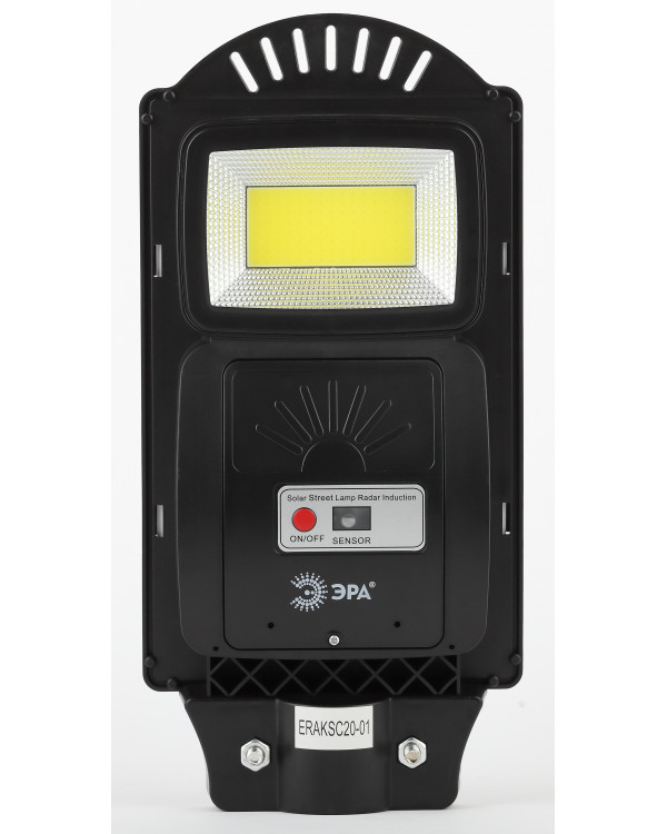 ЭРА Консольный светильник на солн. бат.,COB,20W,с датч. движения, ПДУ, 450 lm, 5000K, IP65 (6/144)
