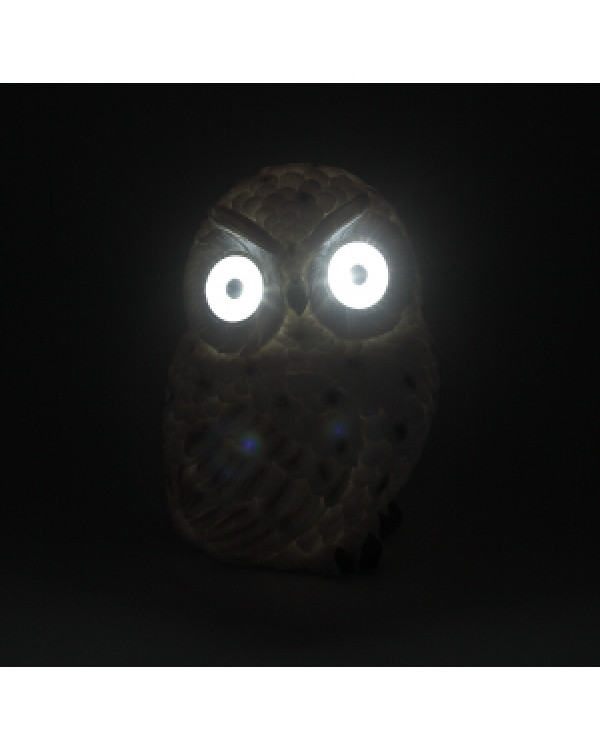 ЭРА Садовый светильник Полярная сова на солнечной батарее, полистоун, 19 см (8/96), ERAFYS01-09