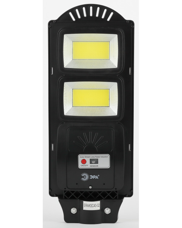 ЭРА Консольный светильник на солн. бат.,COB,с кронштейном,40W,с датч.движ., ПДУ,750lm, 5000К, IP66 (