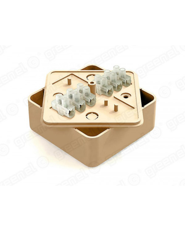 Коробка распределительная с клеммной колодкой 75х75х28мм СОСНА GREENEL, GE41216-11
