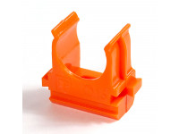 Крепёж-клипса для труб АБС-пластик оранжевая д25 в малой упаковке (10шт/500шт уп/кор) Промрукав