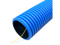 Труба гофрированная двустенная ПНД гибкая тип 450 (SN26) с/з синяя д50 (100м/уп) Промрукав