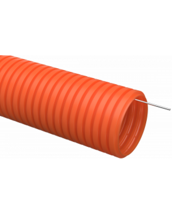 Труба гофр. ПНД d32 с зондом оранжевая тяжелая (25м) IEK, CTG21-32-K09-025
