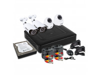 Комплект видеонаблюдения PROconnect, 2 внутренние, 2 наружные Full HD камеры, с HDD 1Tб