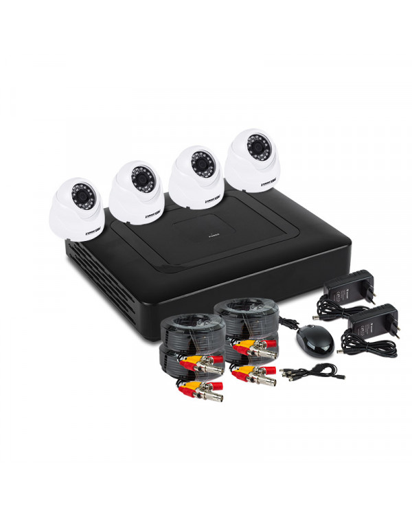Комплект видеонаблюдения PROconnect, 4 внутренние камеры AHD-M, без HDD, 45-0403