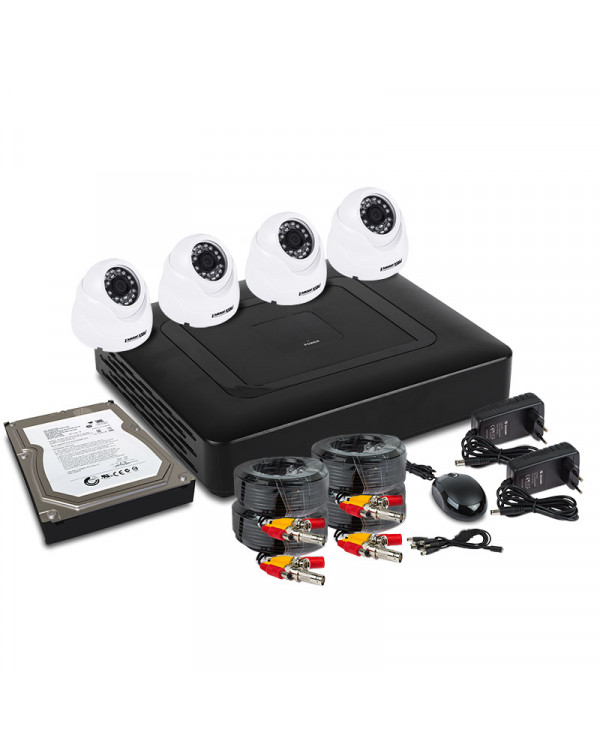Комплект видеонаблюдения PROconnect, 4 внутренние камеры AHD-M, с HDD 1Tб, 45-0413