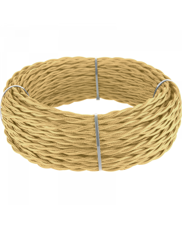 Ретро кабель витой 2х1,5 (золотой песок) под заказ 20 м, a050549