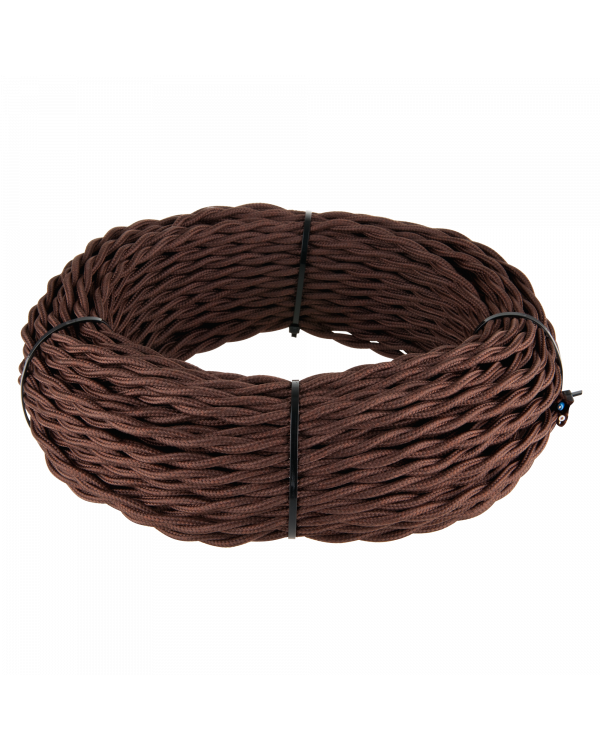 Ретро кабель витой 3х1,5 (коричневый) 20м, a051404