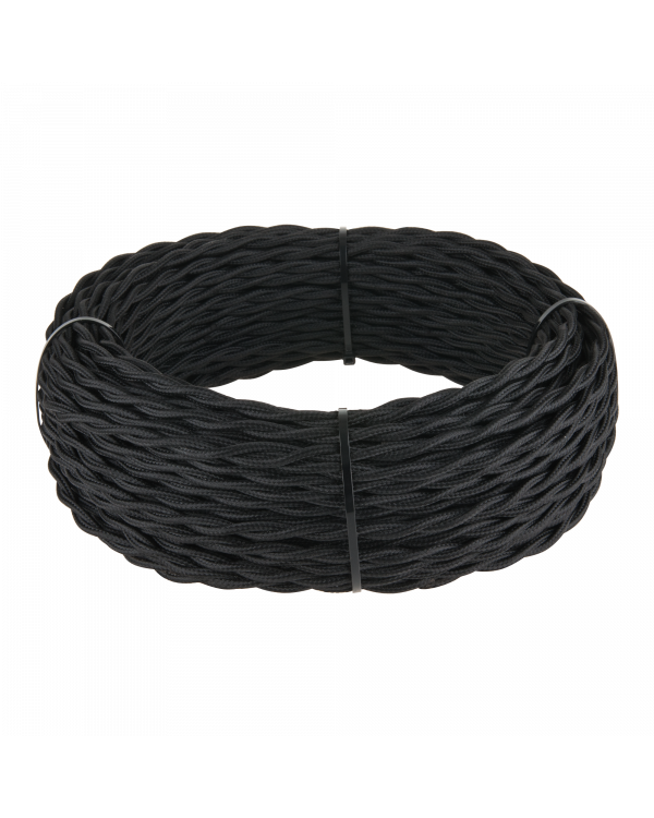 Ретро кабель витой 3х2,5 (черный) 20м, a051395