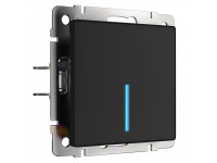 W4510608/ Сенсорный выключатель одноклавишный с функцией Wi-Fi (черный)