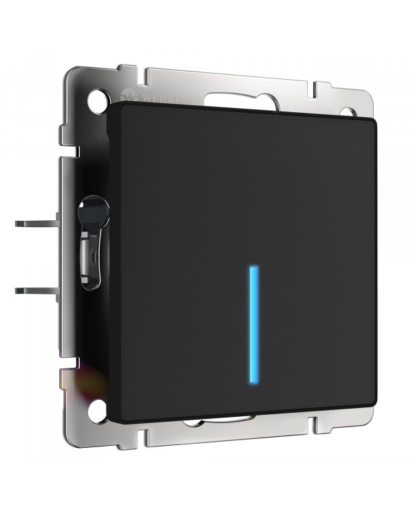 W4510608/ Сенсорный выключатель одноклавишный с функцией Wi-Fi (черный), a048326