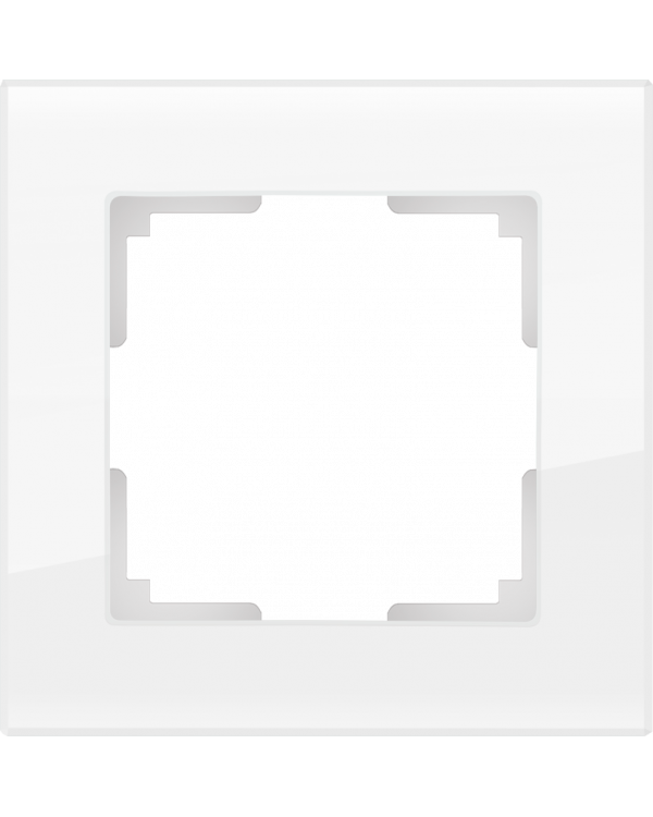 WL01-Frame-01 / Рамка на 1 пост (белый,стекло), a051192