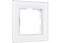WL01-Frame-01 / Рамка на 1 пост (белый,стекло)