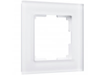 WL01-Frame-01 / Рамка на 1 пост (белый матовый,стекло)